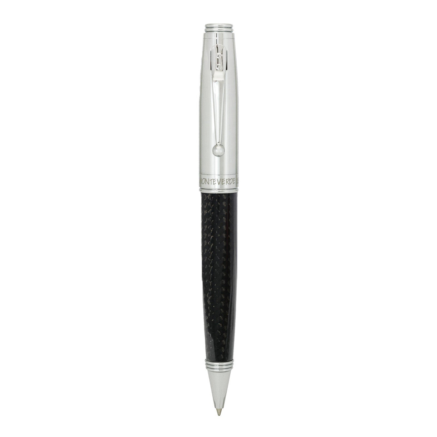 Monteverde Invincia Ball Pen - Chrome & Carbon Fibre - penpencilink