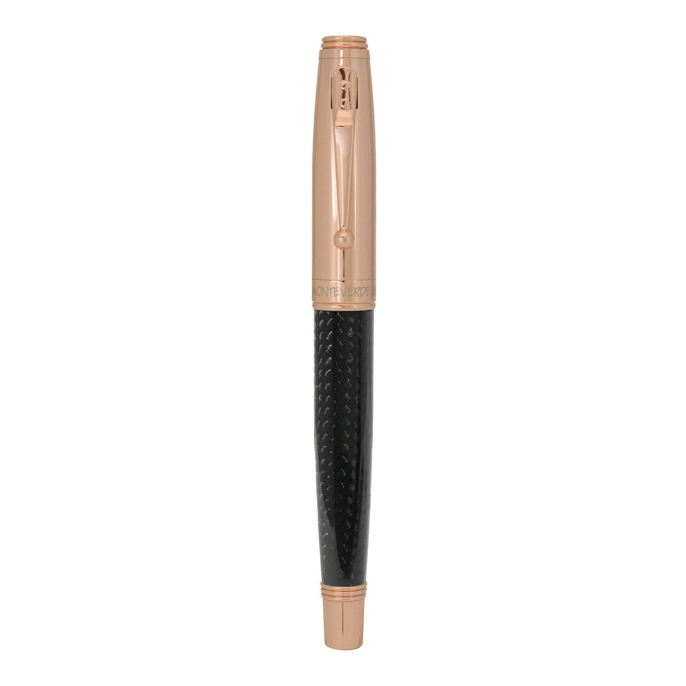 Monteverde Invincia Roller Ball Pen - Rosegold & Carbon Fibre - penpencilink