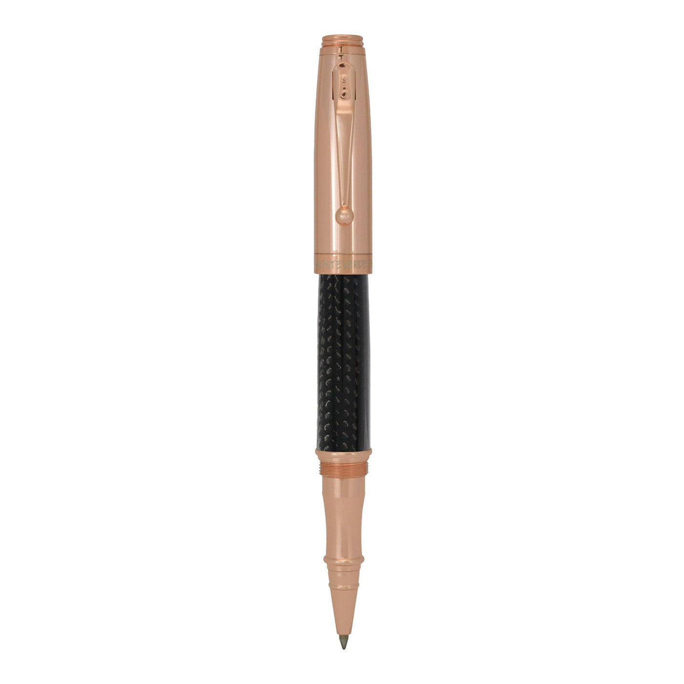 Monteverde Invincia Roller Ball Pen - Rosegold & Carbon Fibre - penpencilink