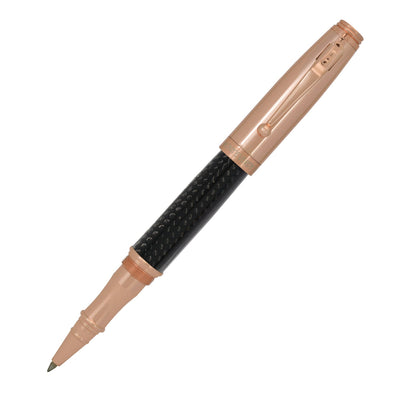 Monteverde Invincia Roller Ball Pen - Rosegold & Carbon Fibre - penpencilink