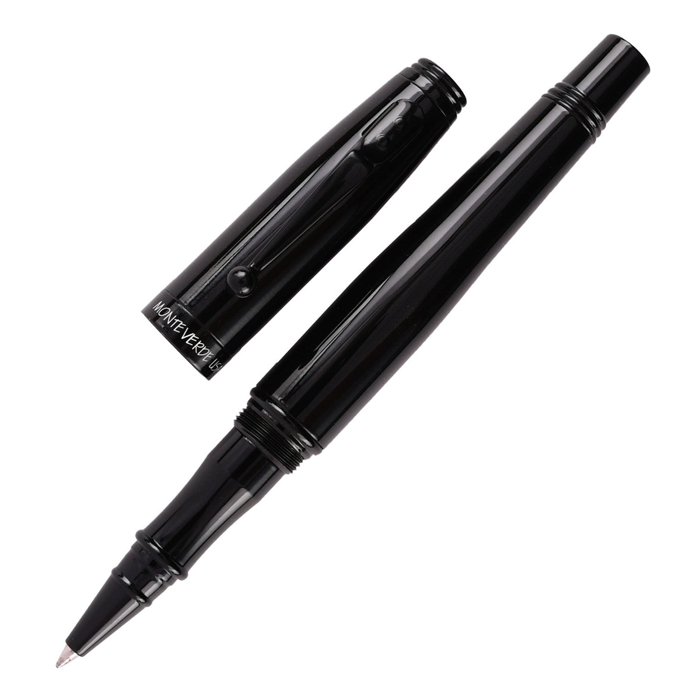 Monteverde Invincia Roller Ball Pen - Stealth Black BT - penpencilink