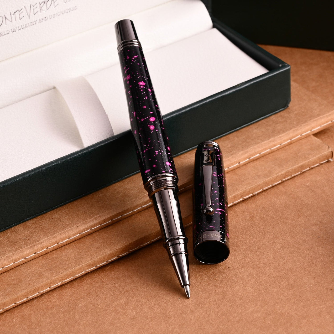 Monteverde Invincia Vega Roller Ball Pen - Starlight Purple - penpencilink