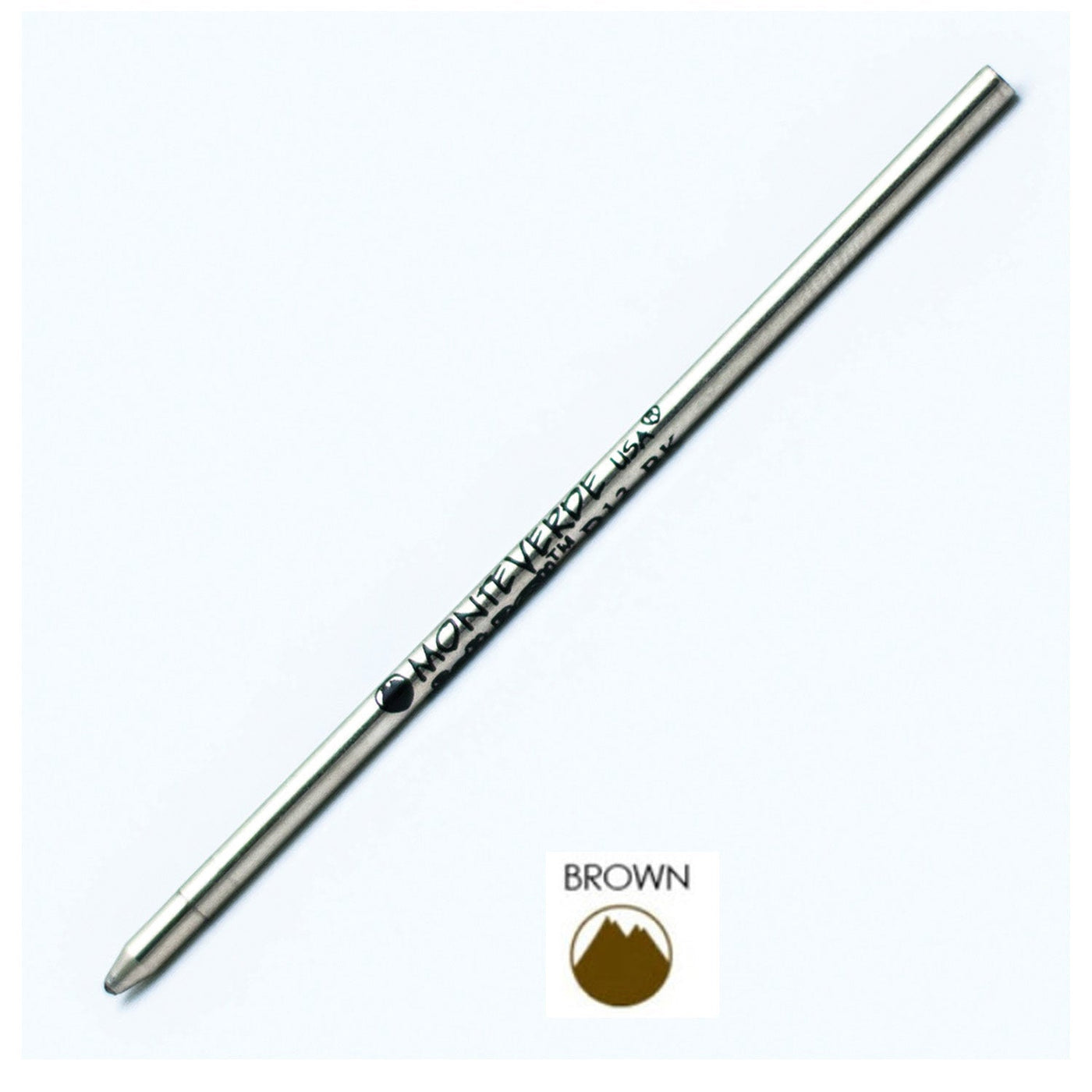 Monteverde Mini Ball Pen Refill for Multi Pen - Medium - Brown - Pack of 4 - penpencilink