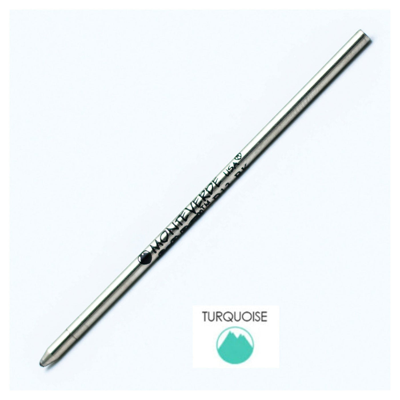 Monteverde Mini Ball Pen Refill for Multi Pen - Medium - Turquoise - Pack of 4 - penpencilink