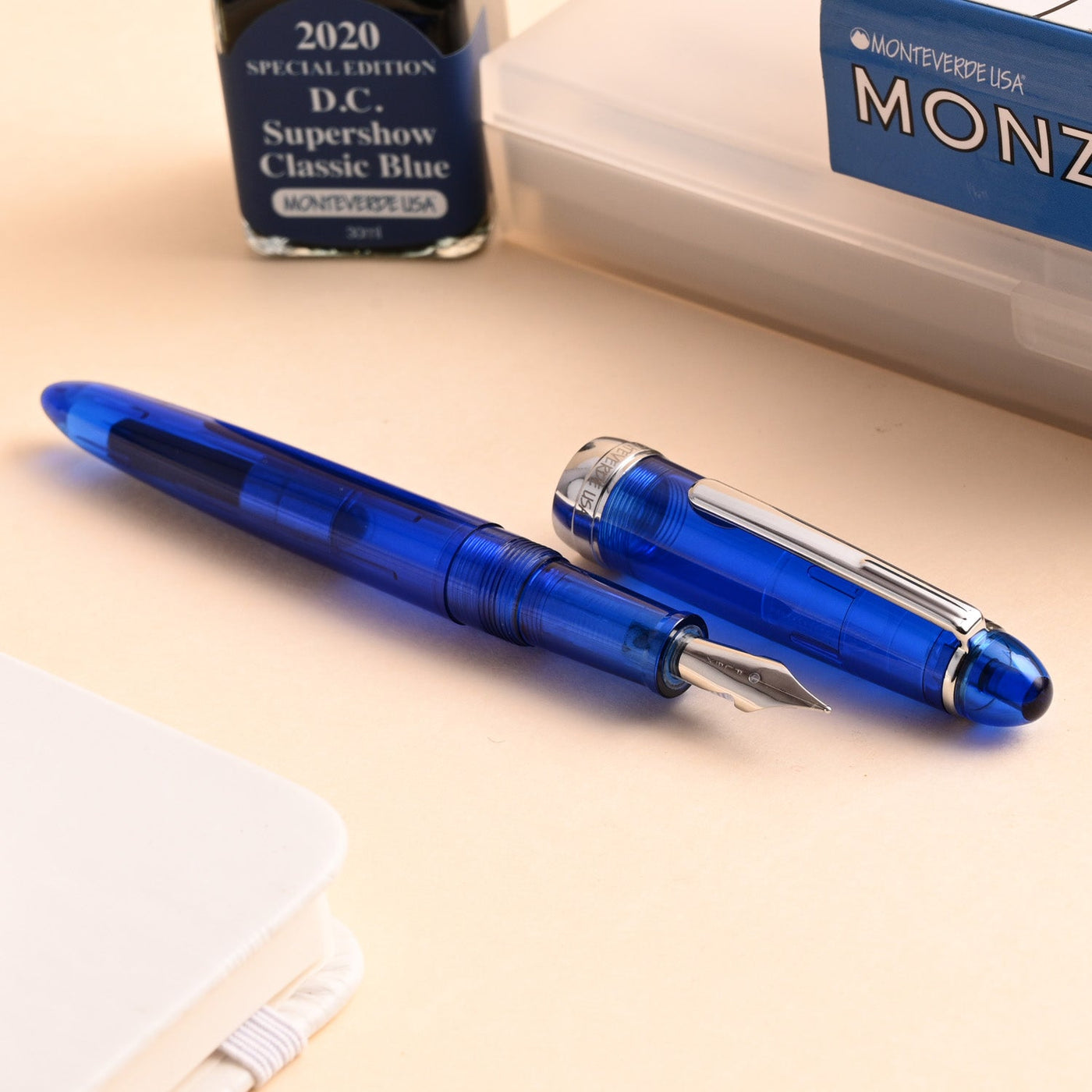 Monteverde Monza 3 Fountain Pen Set - Blue CT - penpencilink