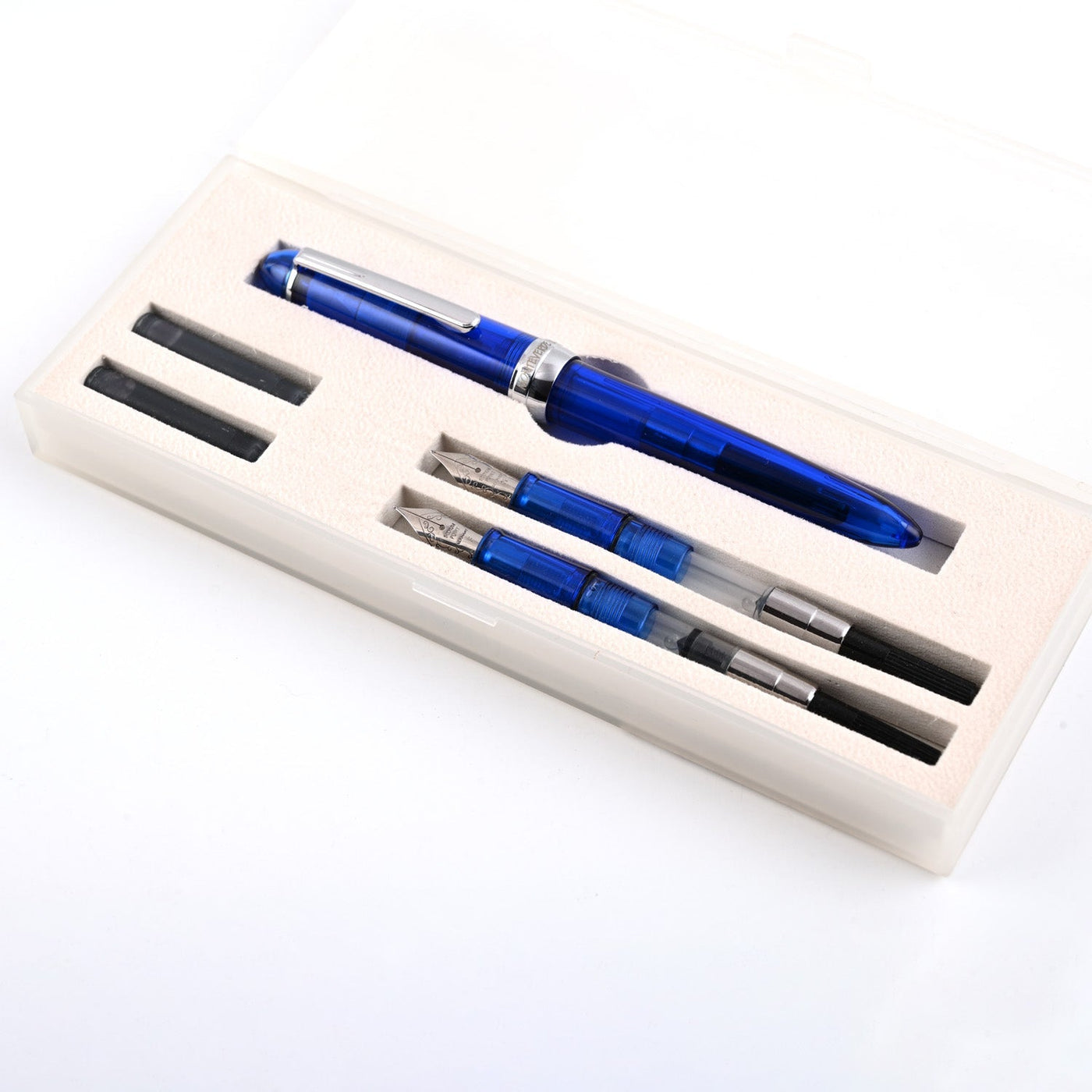 Monteverde Monza 3 Fountain Pen Set - Blue CT - penpencilink