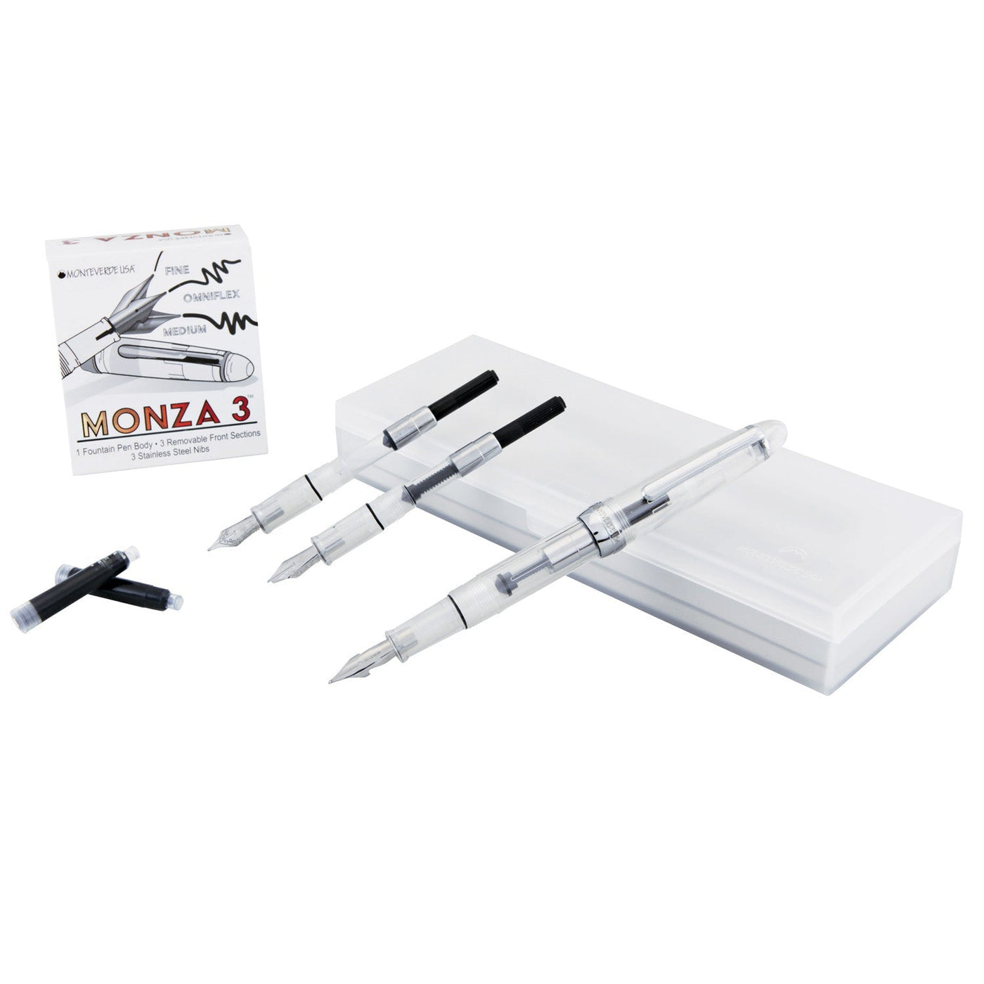 Monteverde Monza 3 Fountain Pen Set - Demo CT - penpencilink