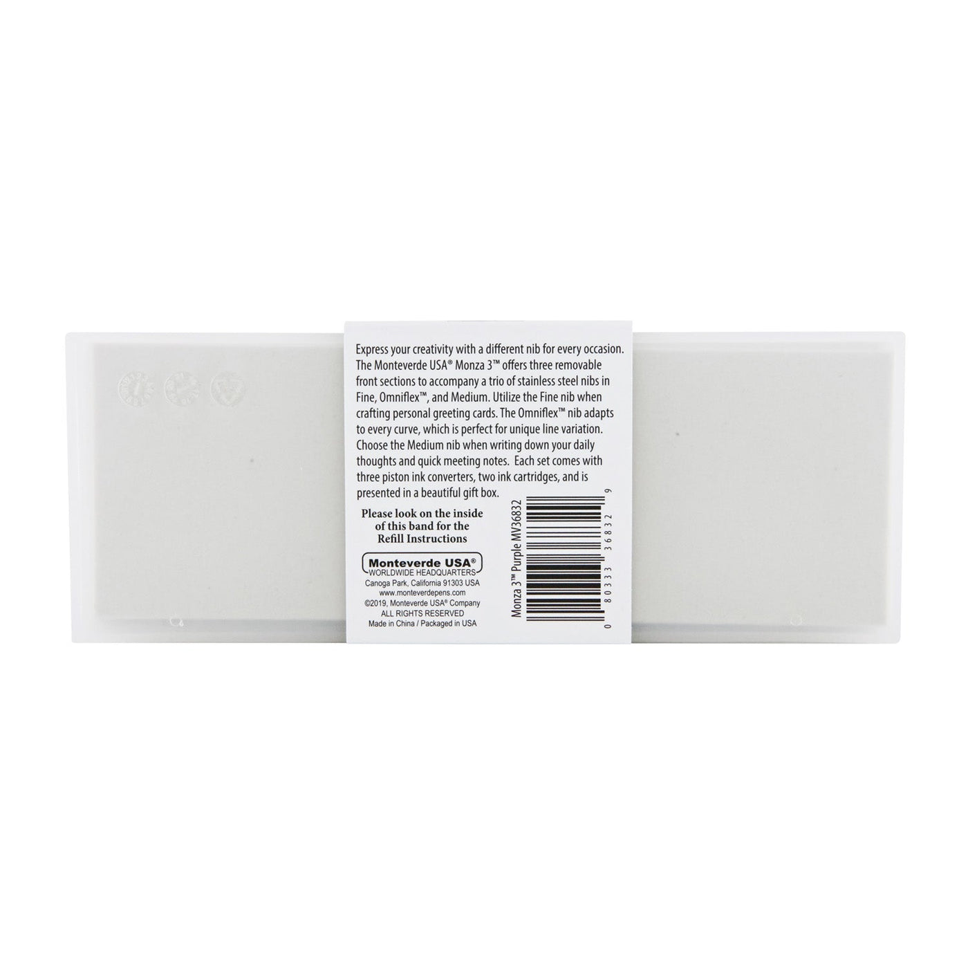 Monteverde Monza 3 Fountain Pen Set - Purple CT - penpencilink