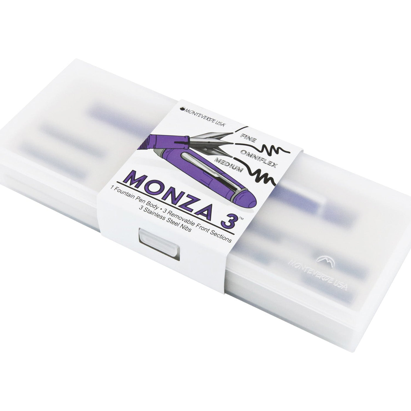 Monteverde Monza 3 Fountain Pen Set - Purple CT - penpencilink