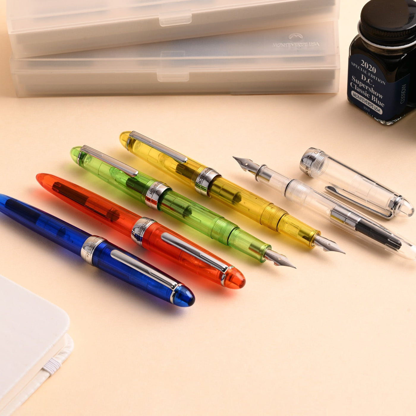 Monteverde Monza 3 Fountain Pen Set - Red CT - penpencilink