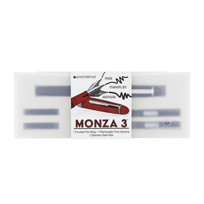 Monteverde Monza 3 Fountain Pen Set - Red CT - penpencilink