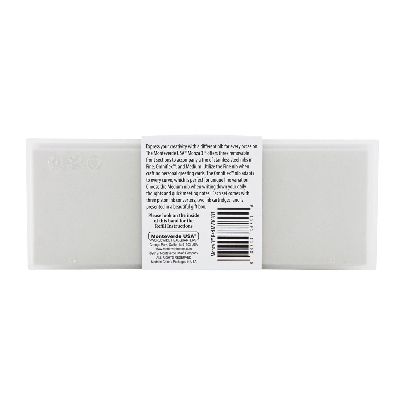 Monteverde Monza 3 Fountain Pen Set - Red CT - penpencilink