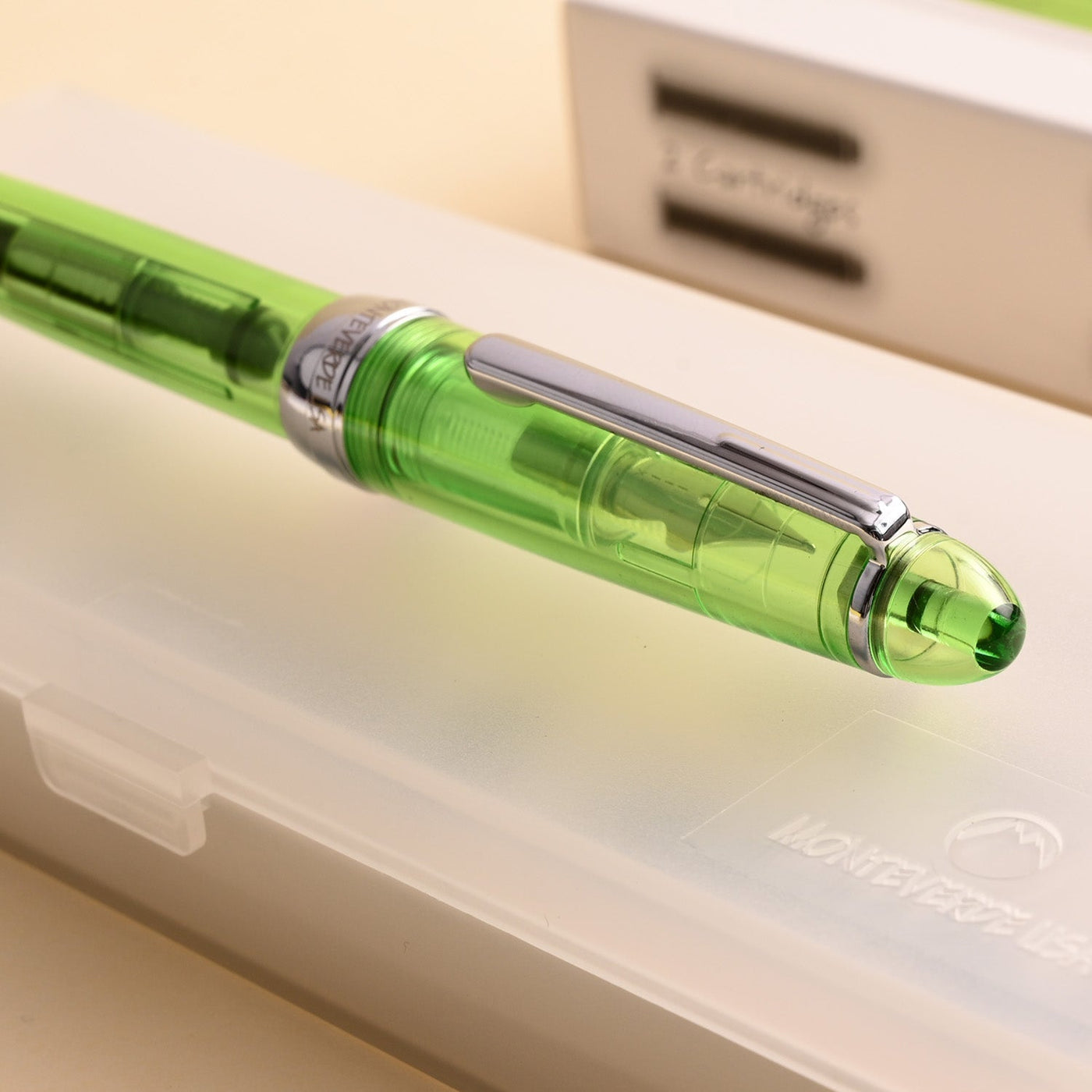 Monteverde Monza ID Fountain Pen - Green CT - penpencilink