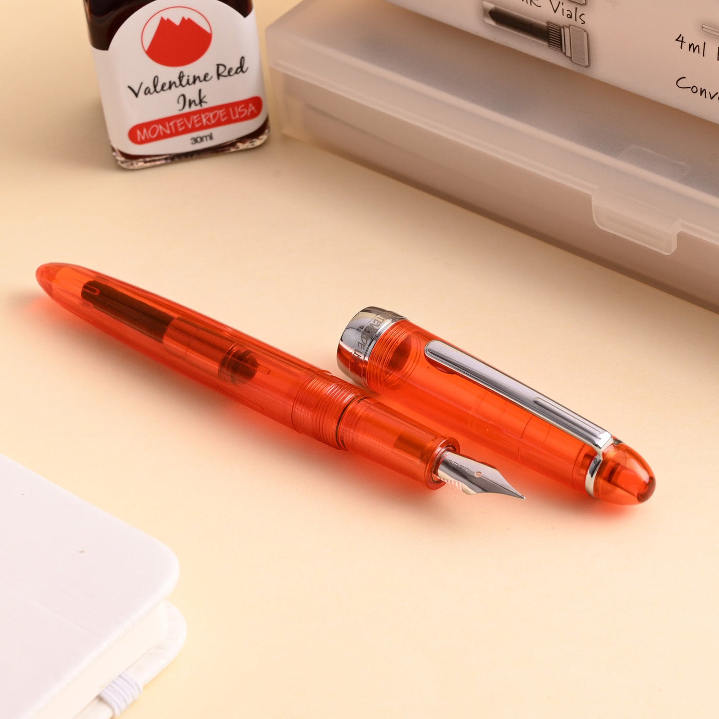 Monteverde Monza ID Fountain Pen - Orange CT - penpencilink