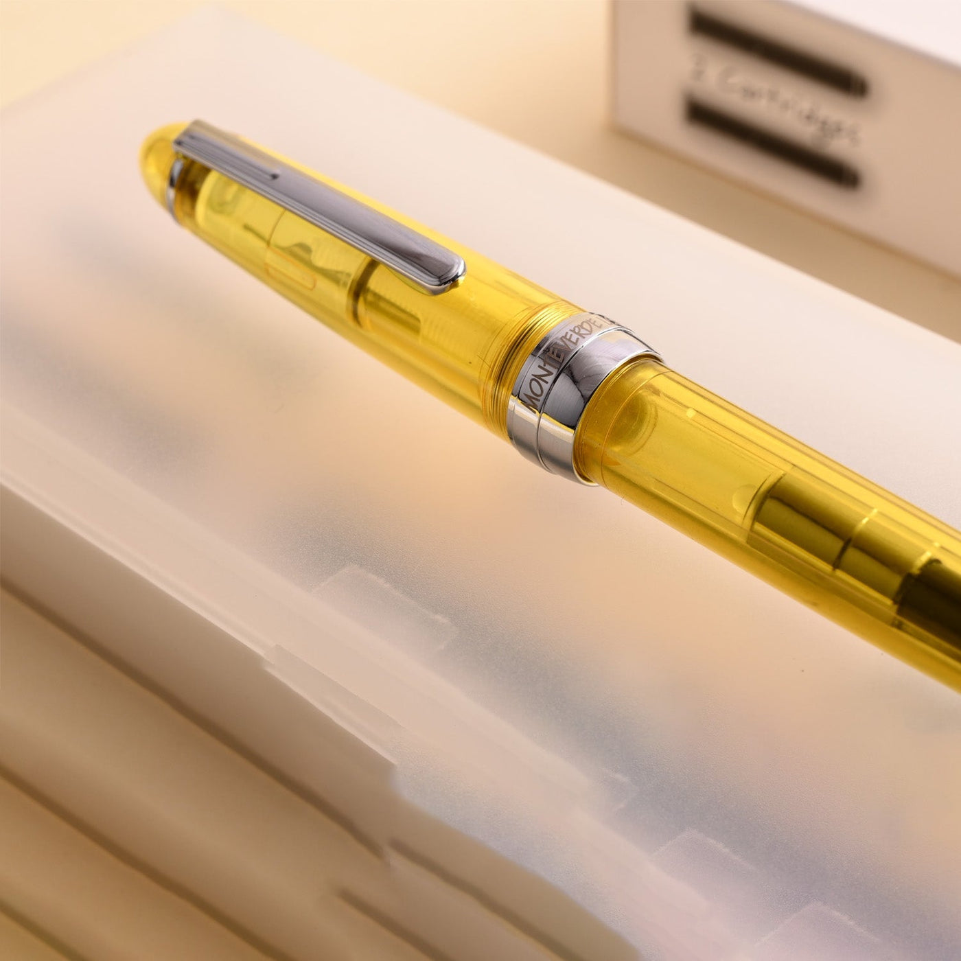 Monteverde Monza ID Fountain Pen - Yellow CT - penpencilink