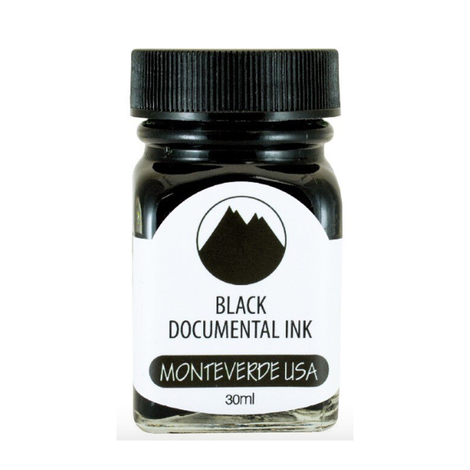 Monteverde Permanent Documental Ink Bottle, Black - 30ml