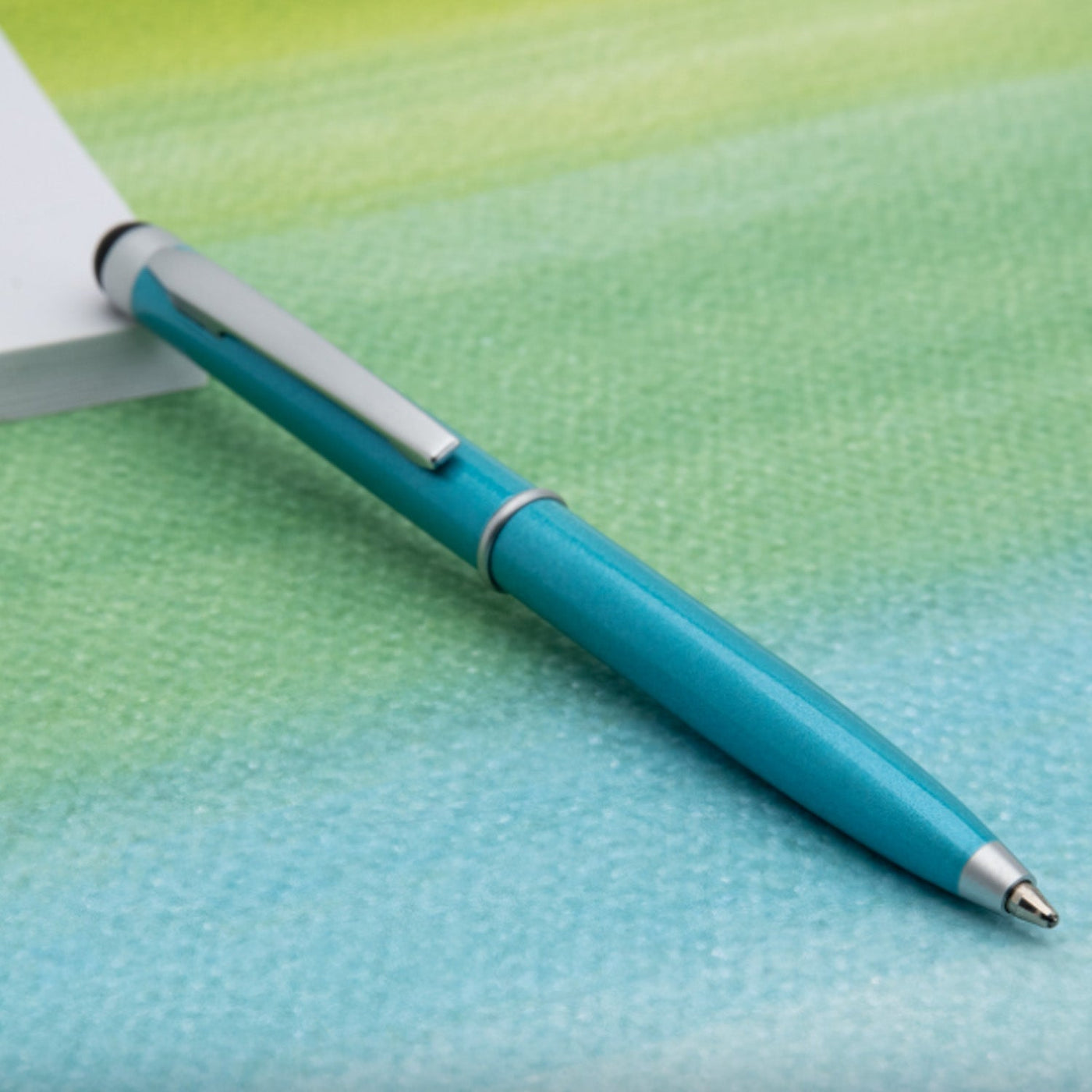 Monteverde Poquito Stylus Ball Pen - Maui Blue CT - penpencilink