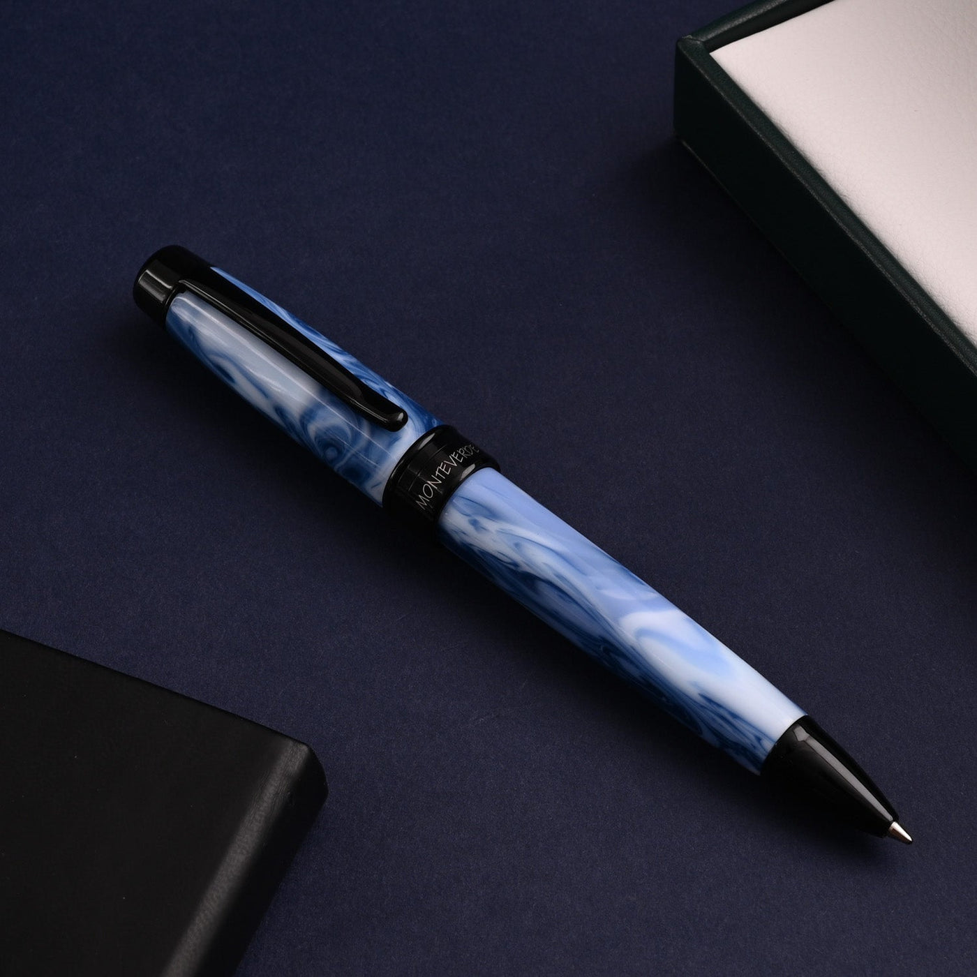 Monteverde Prima Ball Pen - Blue Swirl BT - penpencilink