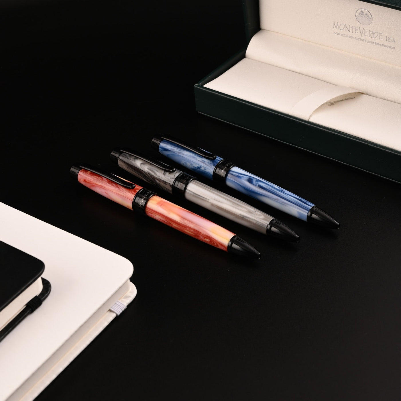 Monteverde Prima Ball Pen - Blue Swirl BT - penpencilink