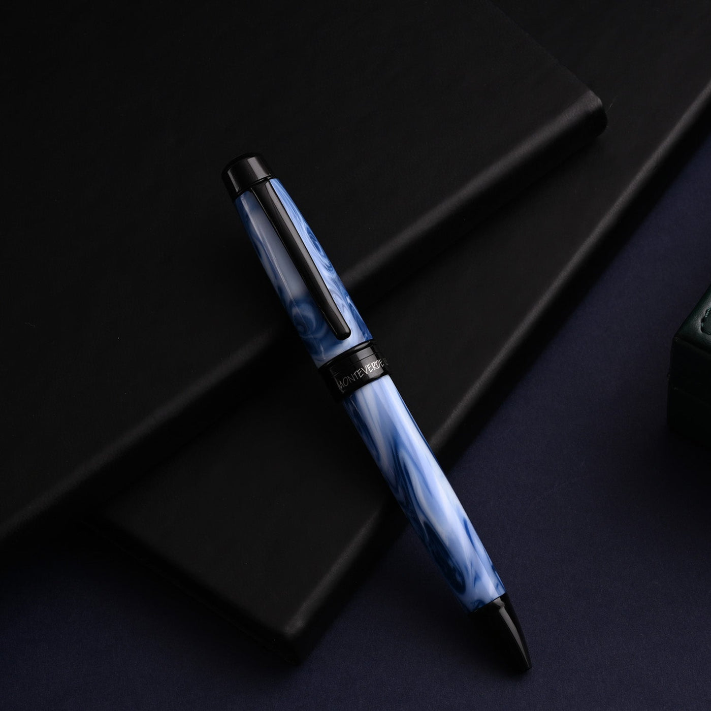 Monteverde Prima Ball Pen - Blue Swirl BT - penpencilink
