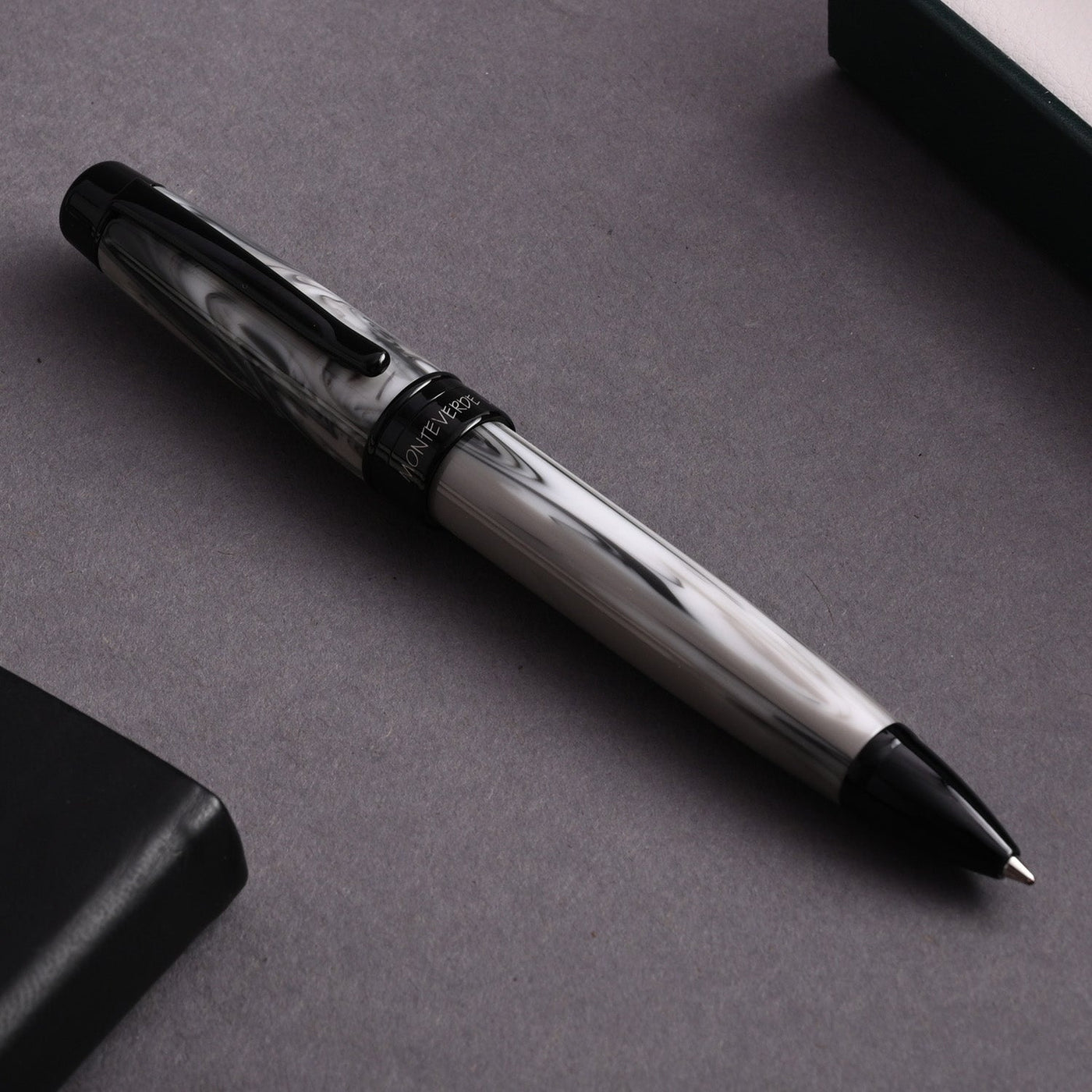 Monteverde Prima Ball Pen - Grey Swirl BT - penpencilink