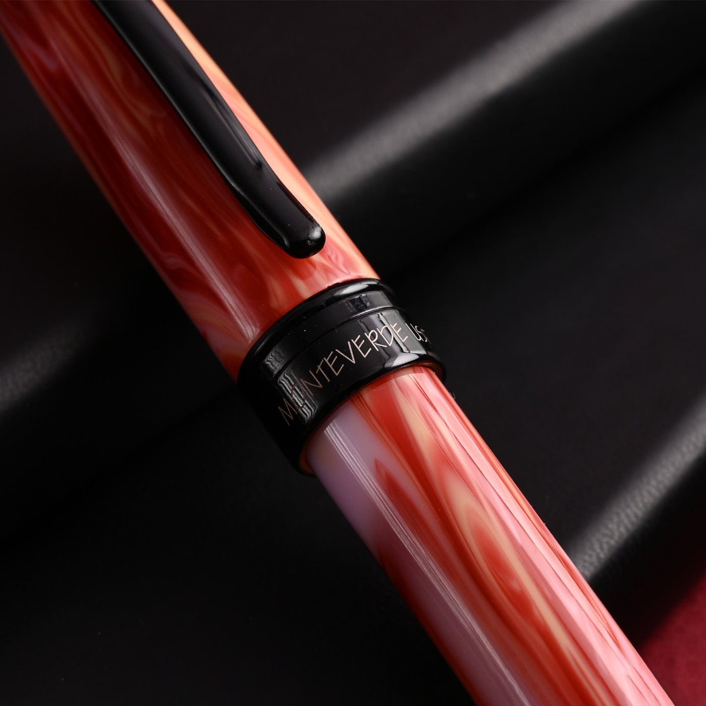 Monteverde Prima Ball Pen - Red Swirl BT - penpencilink