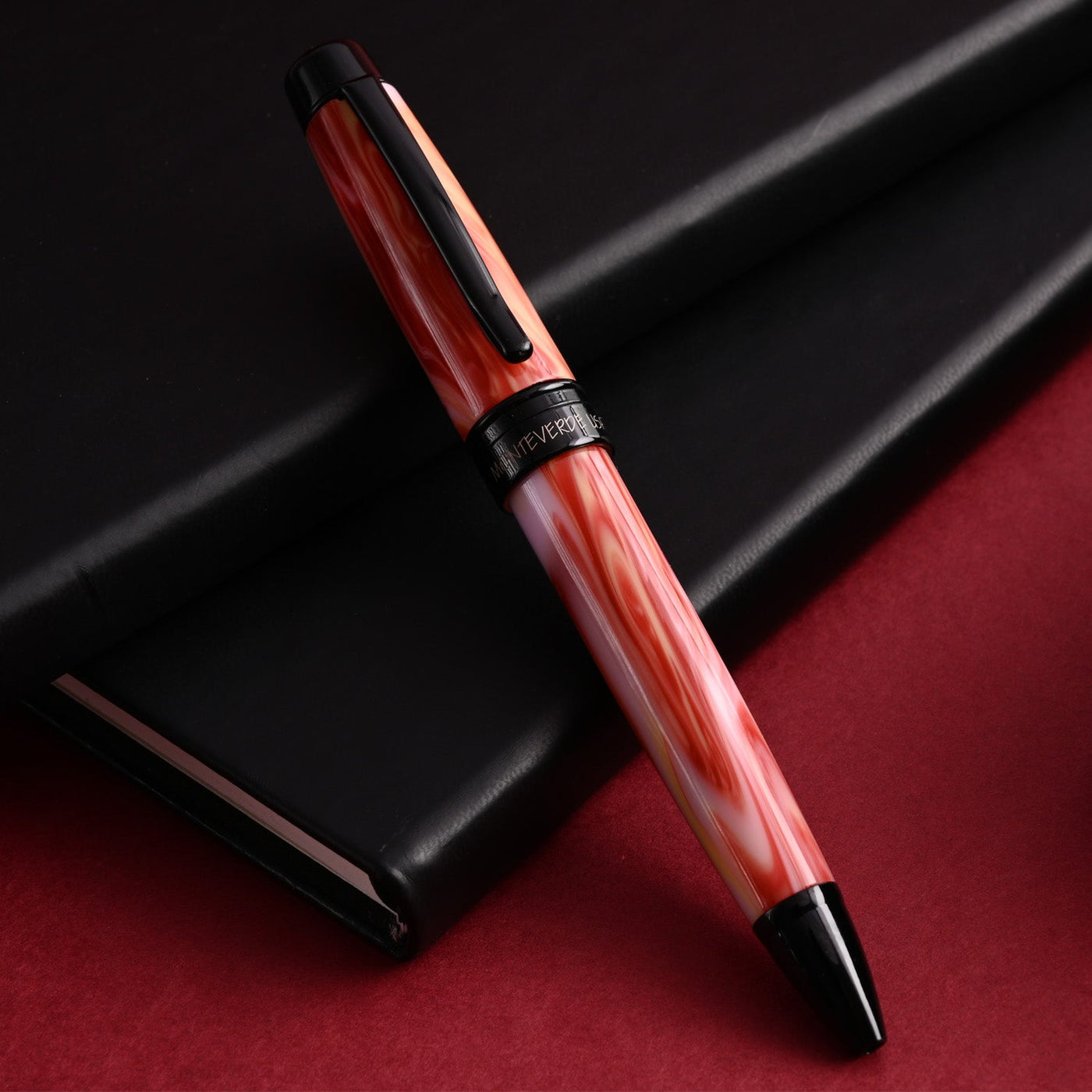 Monteverde Prima Ball Pen - Red Swirl BT - penpencilink