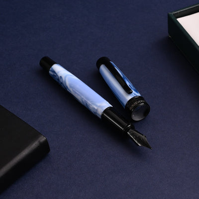 Monteverde Prima Fountain Pen - Blue Swirl BT - penpencilink