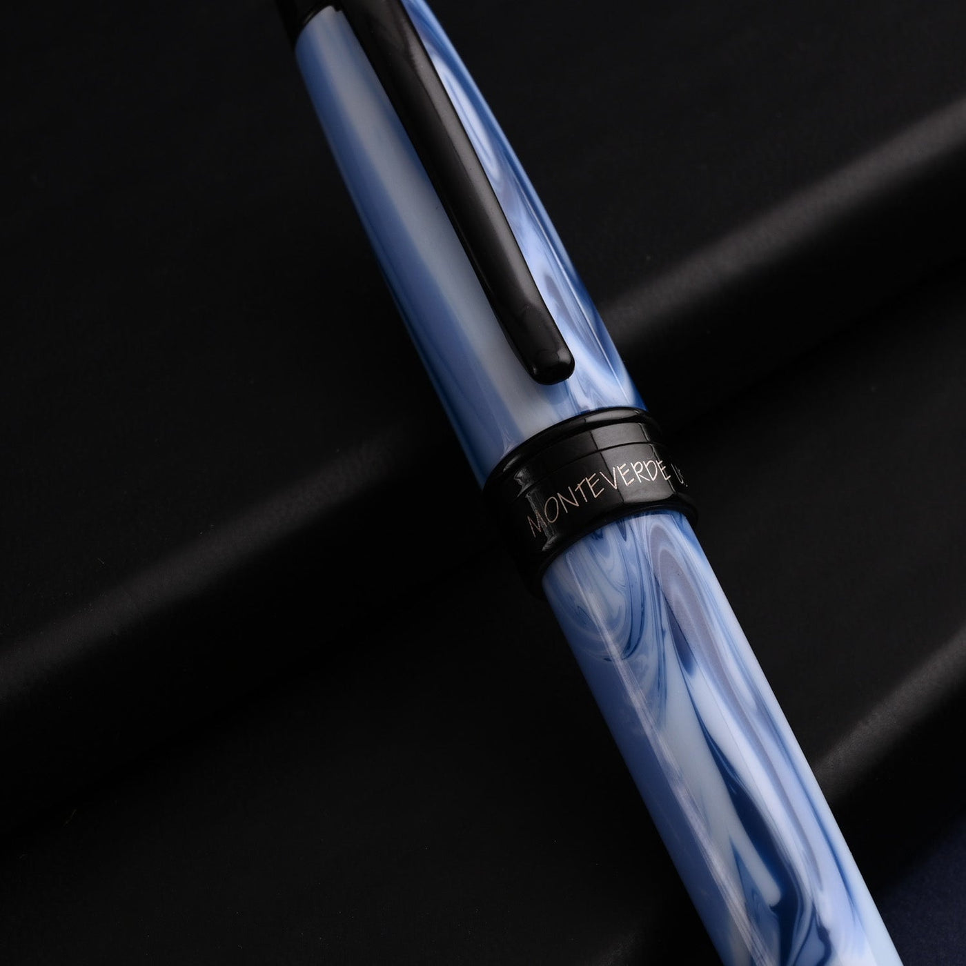 Monteverde Prima Fountain Pen - Blue Swirl BT - penpencilink