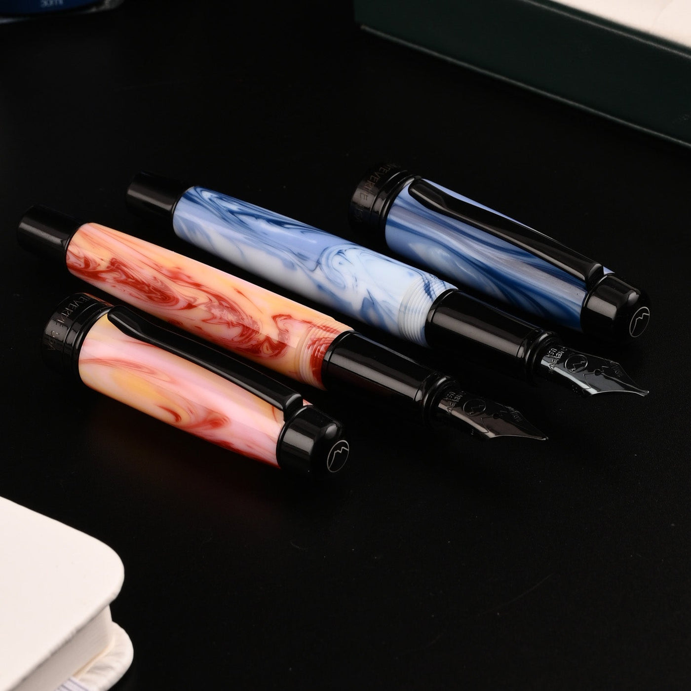 Monteverde Prima Fountain Pen - Blue Swirl BT - penpencilink