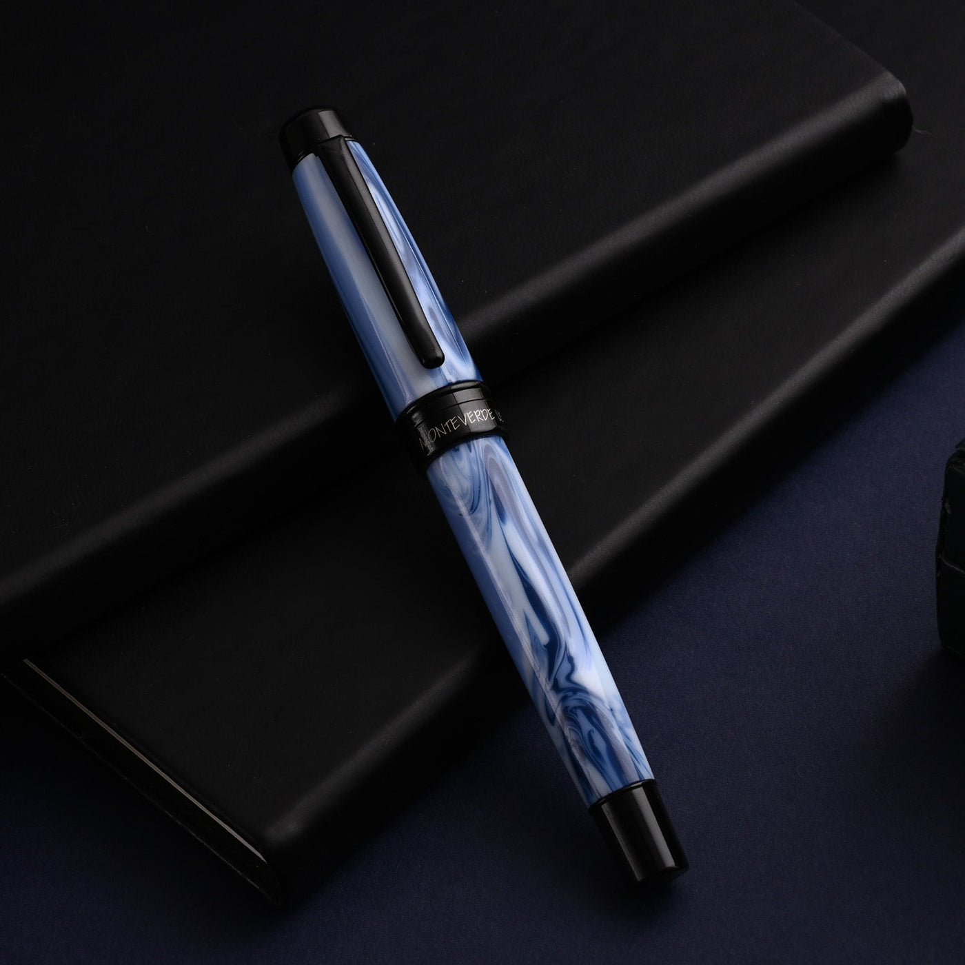 Monteverde Prima Fountain Pen - Blue Swirl BT - penpencilink