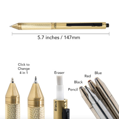 Monteverde Quadro Multifunction Ball Pen - Black CT - penpencilink