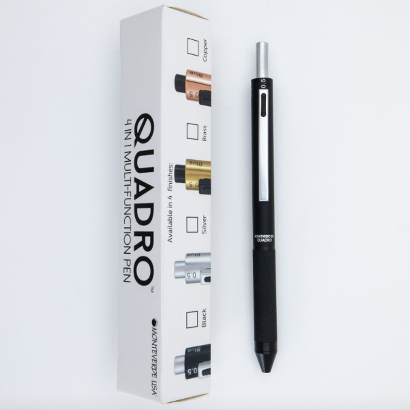 Monteverde Quadro Multifunction Ball Pen - Black CT - penpencilink