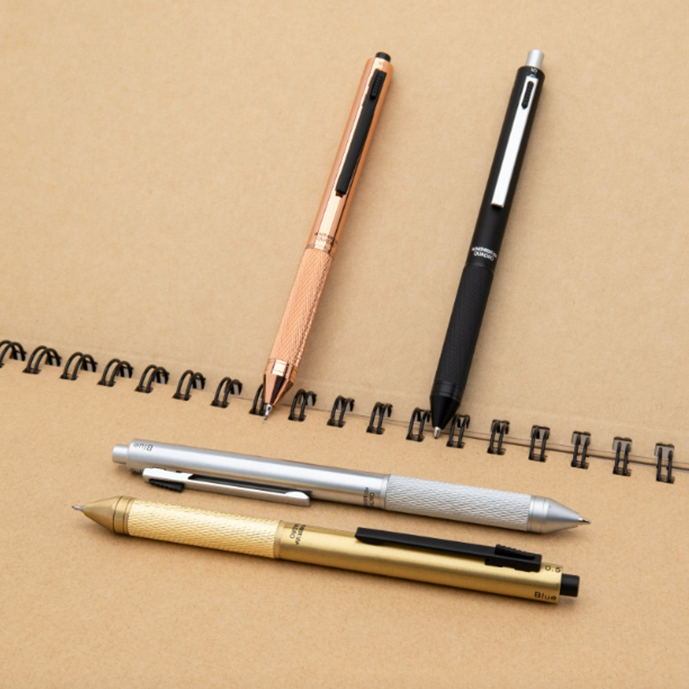 Monteverde Quadro Multifunction Ball Pen - Brass BT - penpencilink