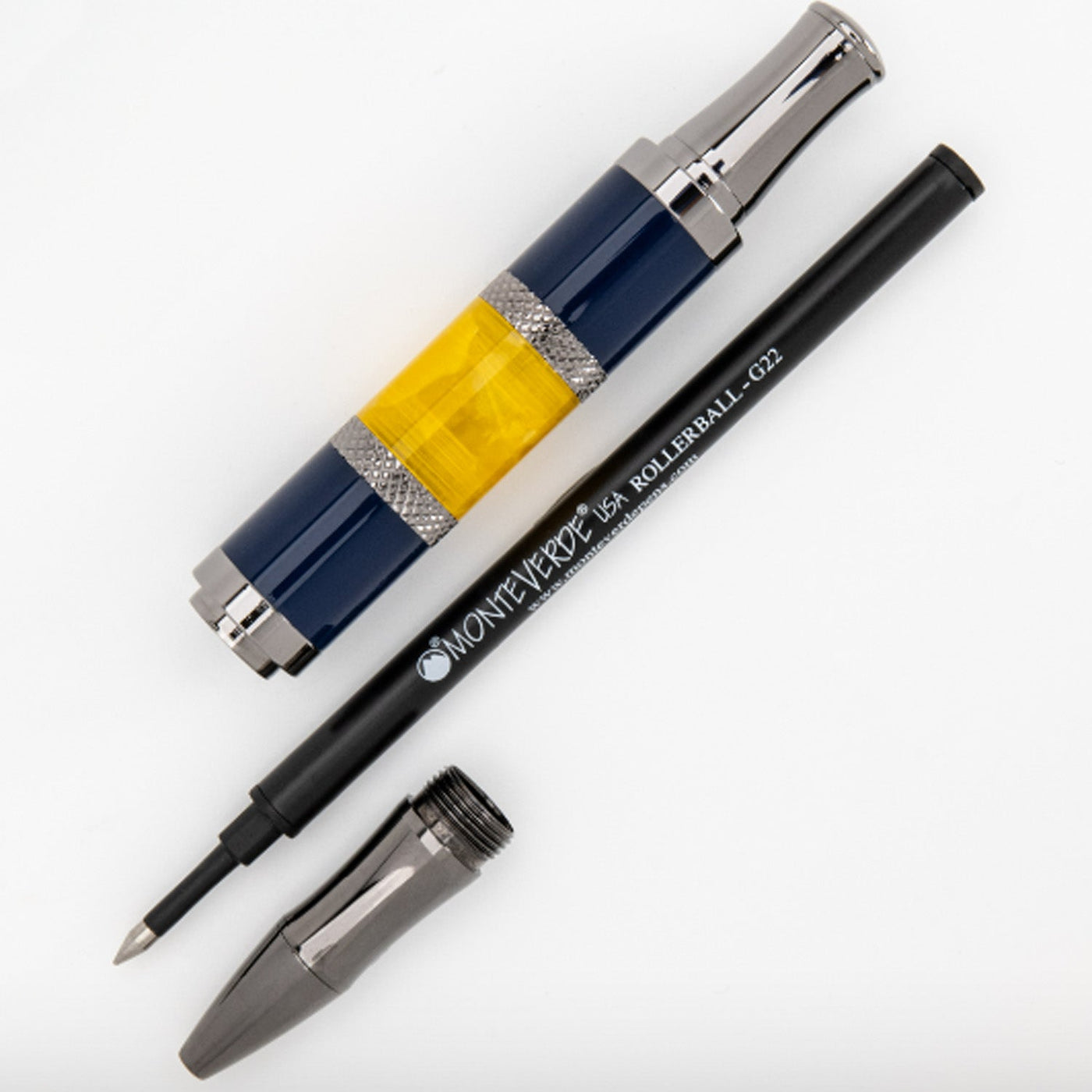 Monteverde Regatta Sport Roller Ball Pen - Blue Yellow - penpencilink