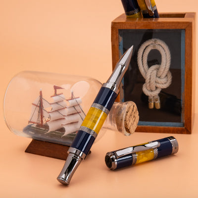 Monteverde Regatta Sport Roller Ball Pen - Blue Yellow - penpencilink