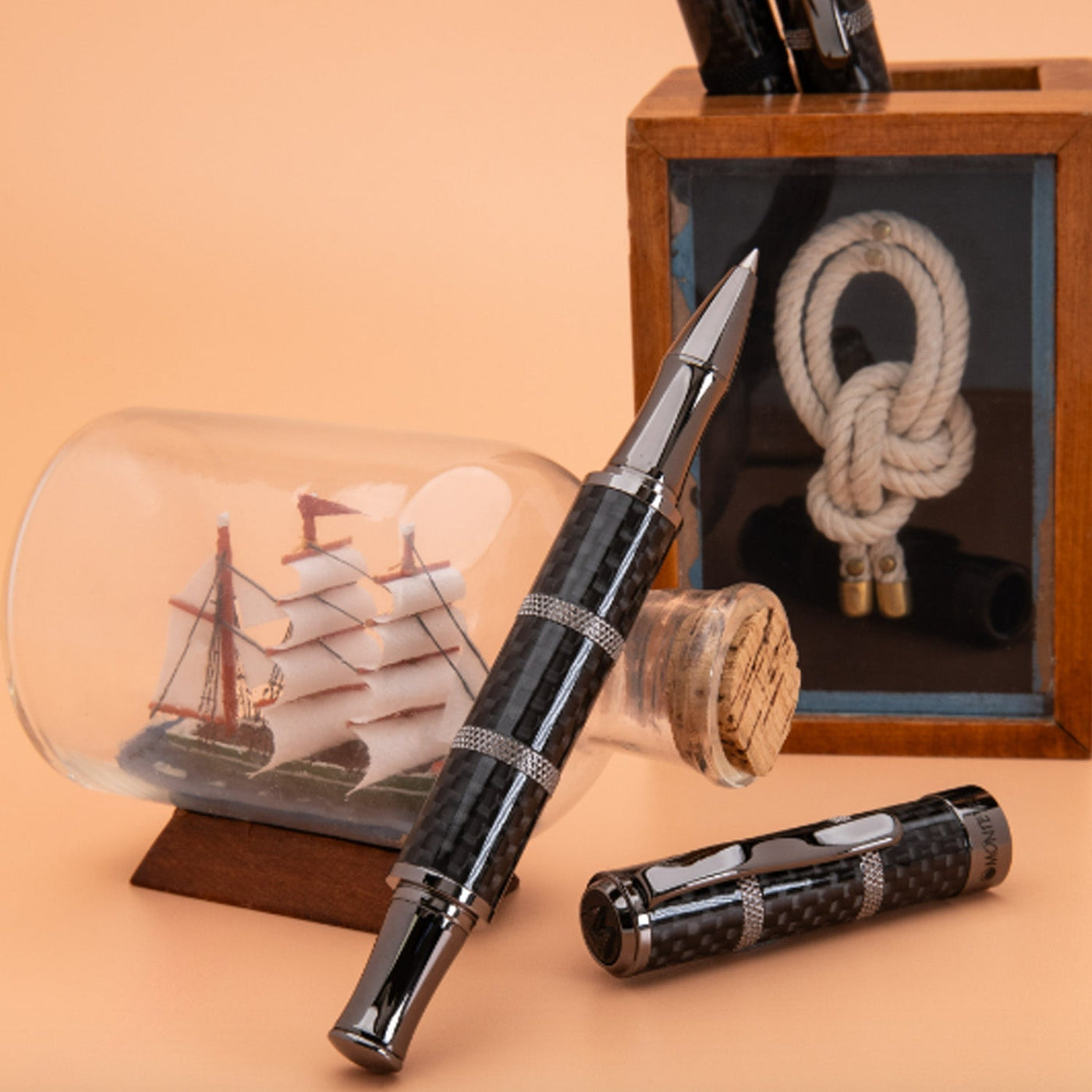 Monteverde Regatta Sport Roller Ball Pen - Carbon Fibre - penpencilink