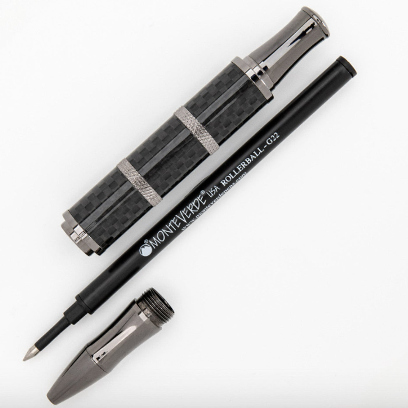 Monteverde Regatta Sport Roller Ball Pen - Carbon Fibre - penpencilink