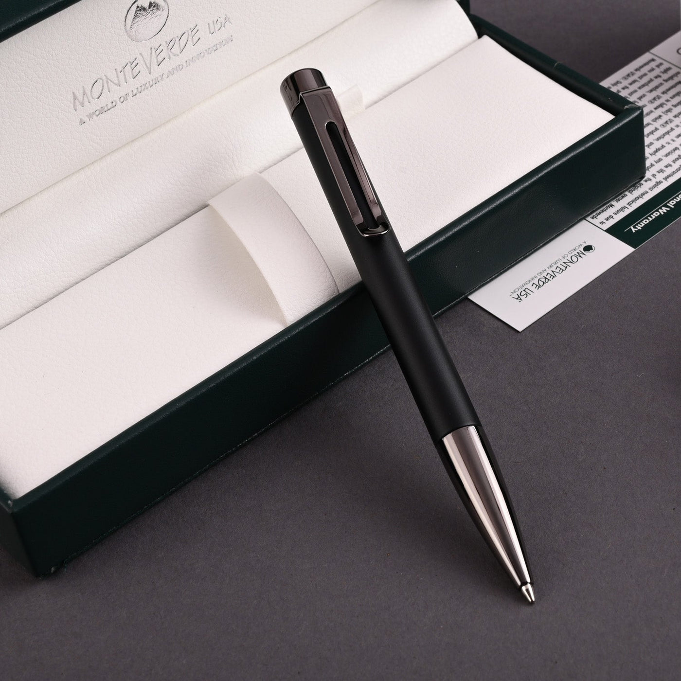 Monteverde Ritma Ball Pen - Black - penpencilink
