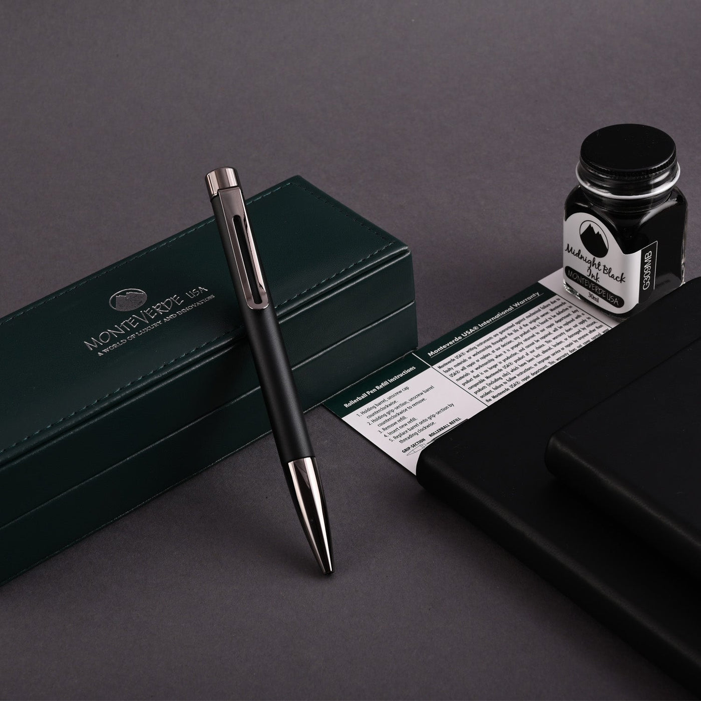 Monteverde Ritma Ball Pen - Black - penpencilink