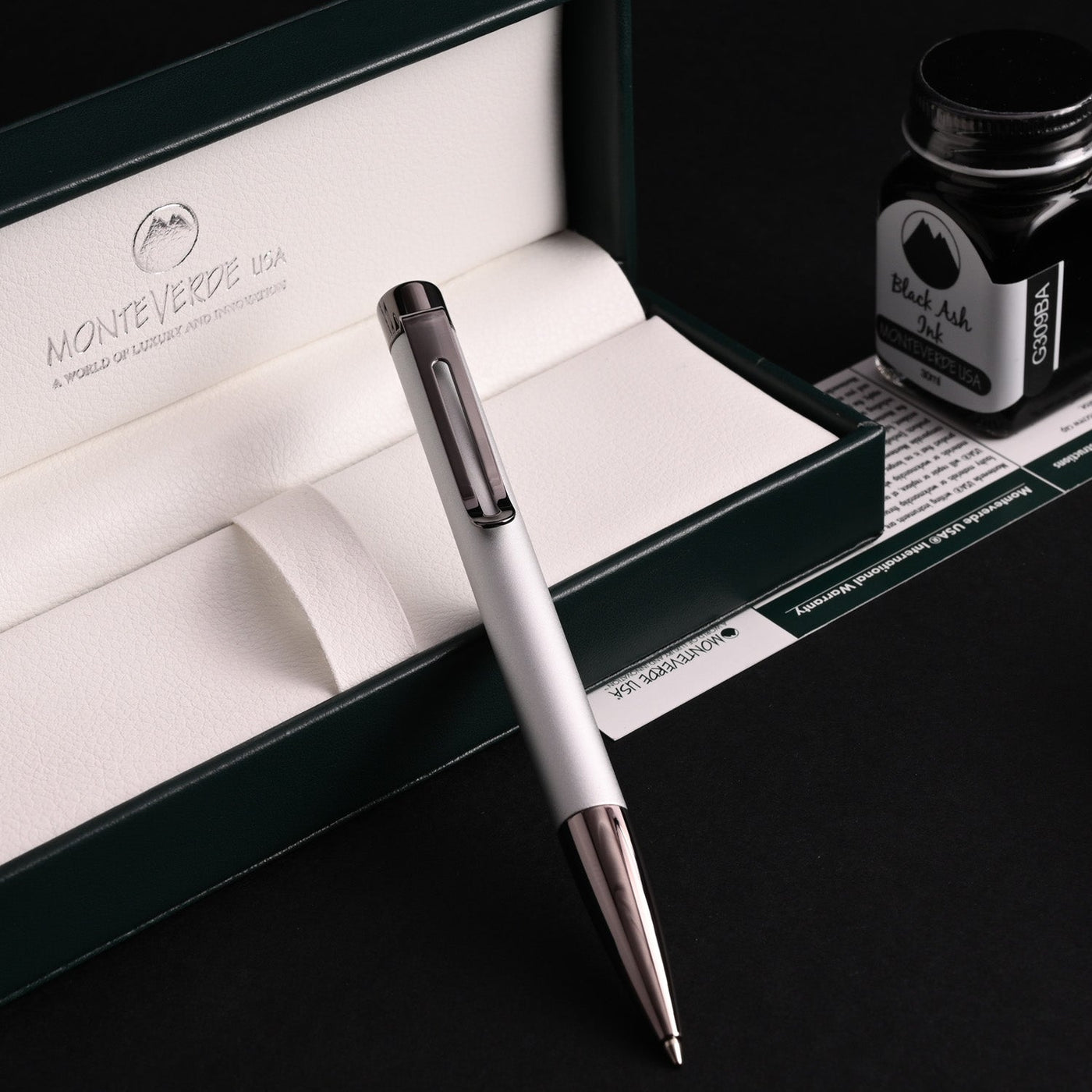 Monteverde Ritma Ball Pen - Silver - penpencilink