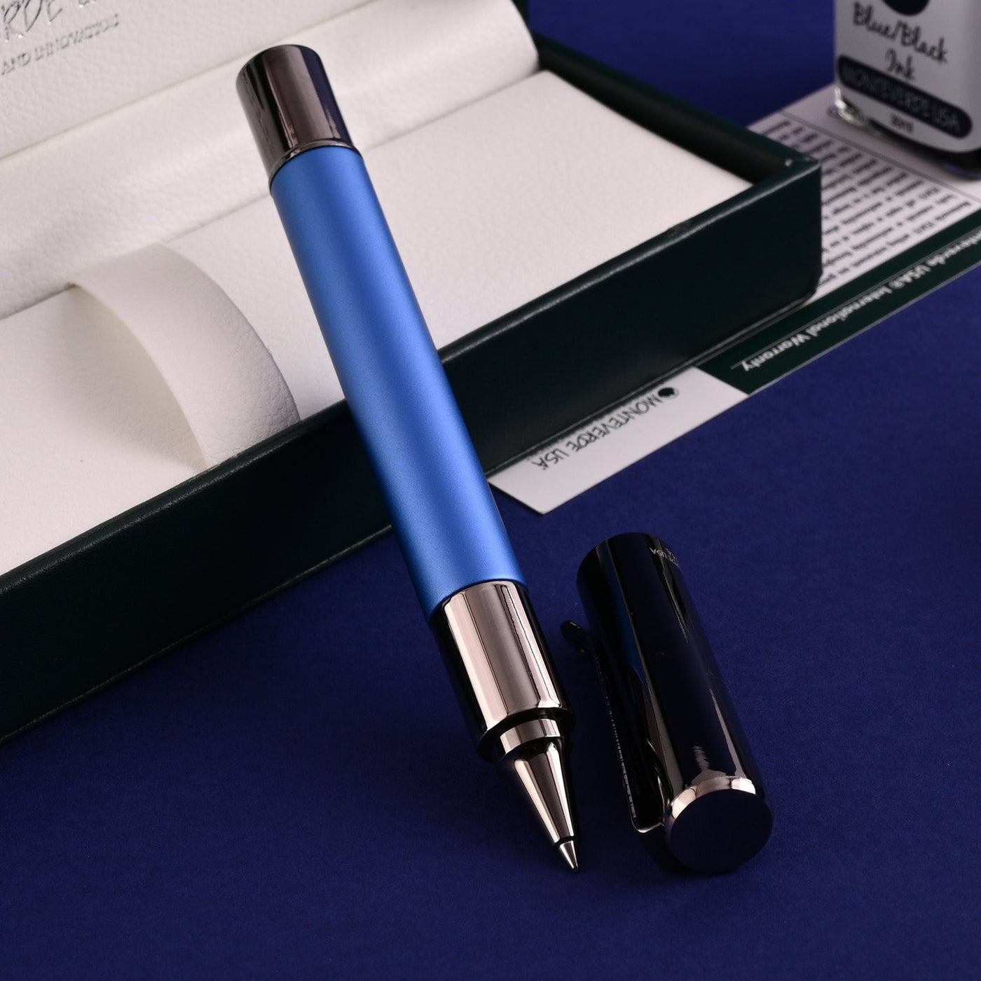 Monteverde Ritma Roller Ball Pen - Blue - penpencilink