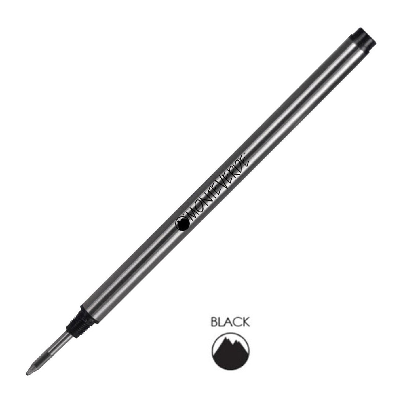 Monteverde Roller Ball Pen Refill for Montblanc - Fine - Black - Pack of 2 - penpencilink