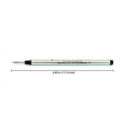 Monteverde Roller Ball Pen Refill for Montblanc - Medium - Black - Pack of 2 - penpencilink