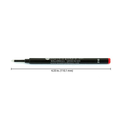 Monteverde Roller Ball Pen Refill - Medium - Red - Pack of 2 - penpencilink
