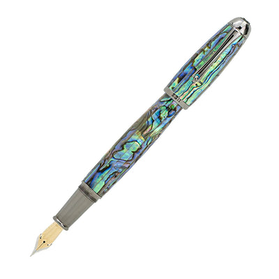 Monteverde Super Mega Abalone 14K Gold Fountain Pen - Gunmetal (Limited Edition) - penpencilink