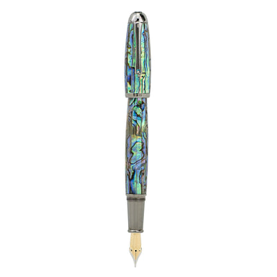 Monteverde Super Mega Abalone 14K Gold Fountain Pen - Gunmetal (Limited Edition) - penpencilink