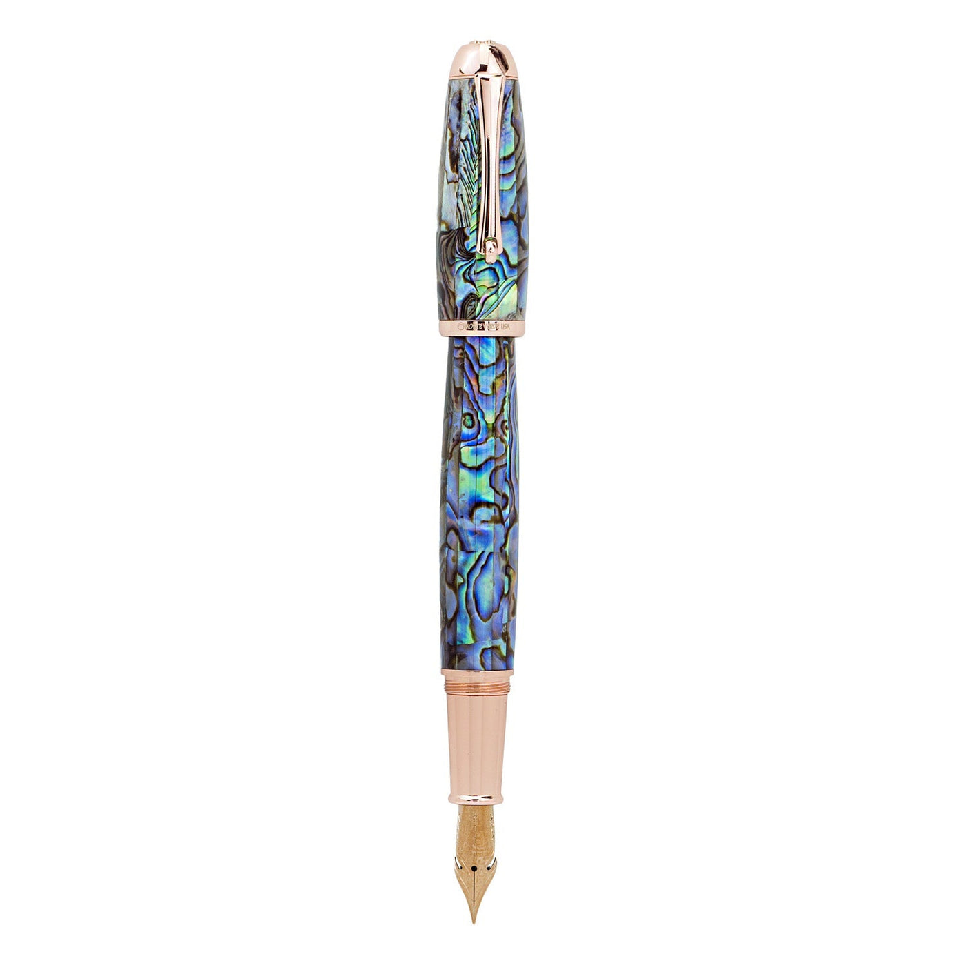 Monteverde Super Mega Abalone 14K Gold Fountain Pen - Rosegold (Limited Edition) - penpencilink
