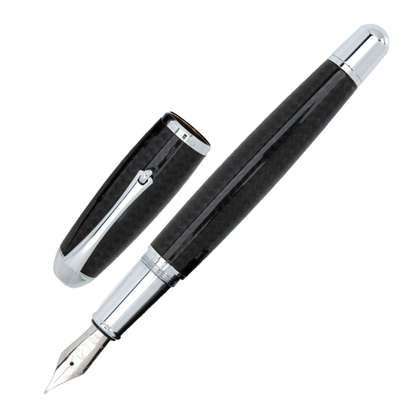 Monteverde Super Mega Carbon Fibre Fountain Pen - Black CT - penpencilink
