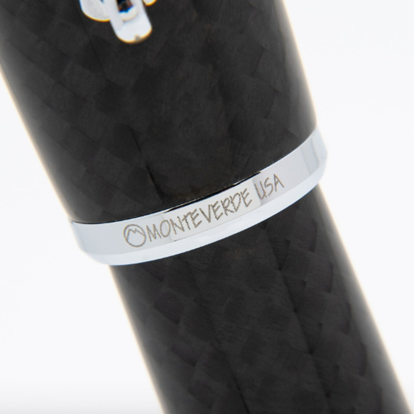 Monteverde Super Mega Carbon Fibre Fountain Pen - Black CT - penpencilink